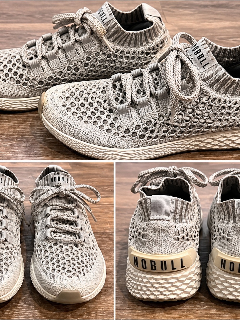 NOBULL Taupe Knit Trainer Sneakers